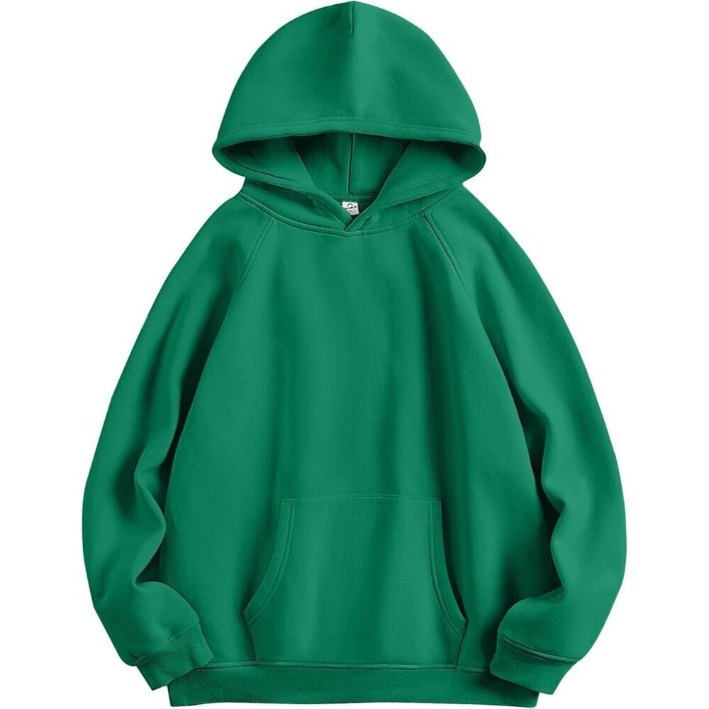 Women Medium Green Hoodies Oversized Fleece Long Sleeve Comfy Casual Sweatshirts